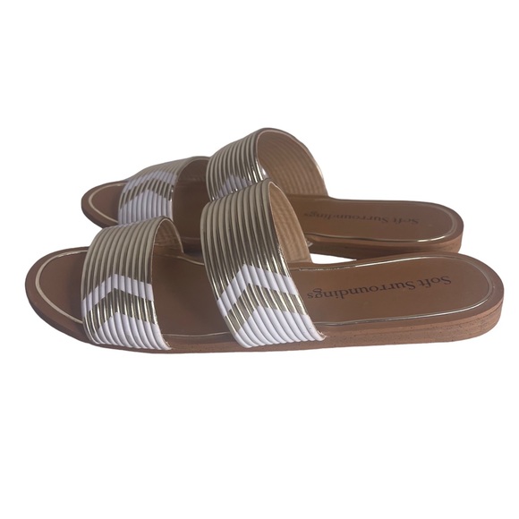 Soft Surroundings | Shoes | Soft Surroundings Oro Gold And White Flat 